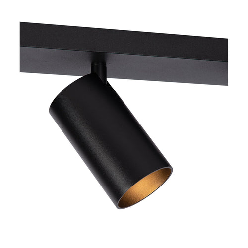 Atmooz plafondlamp Era 5 - zwart - 120 x 7 x H 10 cm - GU10