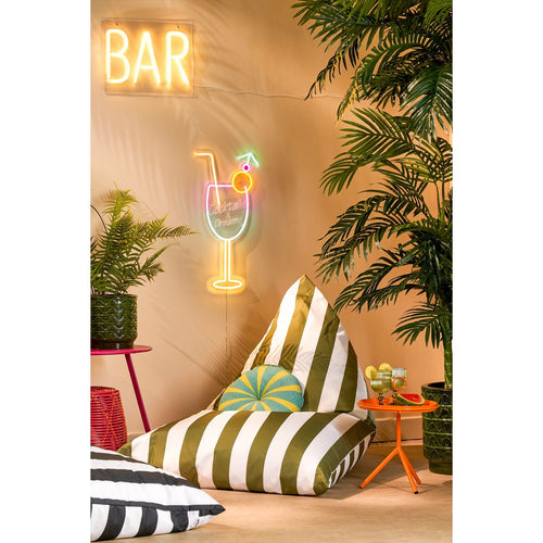 In The Mood Collection Rissy Zitzak - L140 x B95 x H95 cm - Groen, Wit