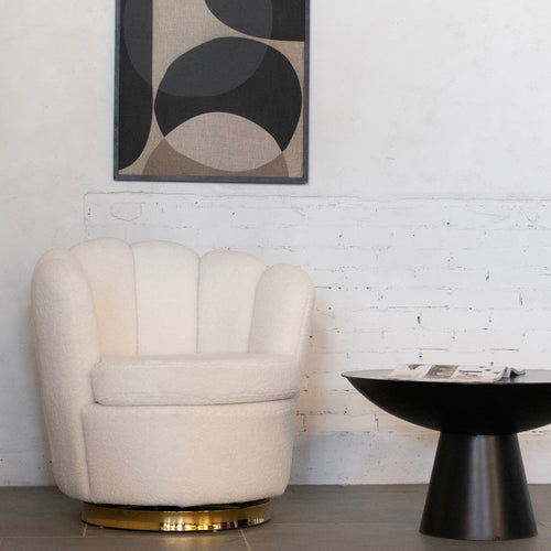 Giga Meubel Fauteuil Quinty - Bouclé - Beige