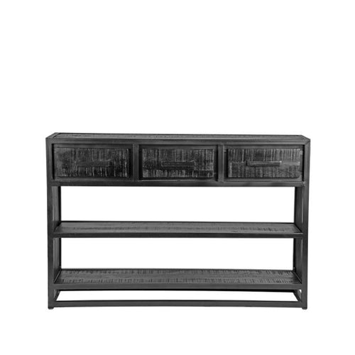 LABEL51 Sidetable Chili - Zwart Mangohout - 115x30x75cm - vtwonen shop