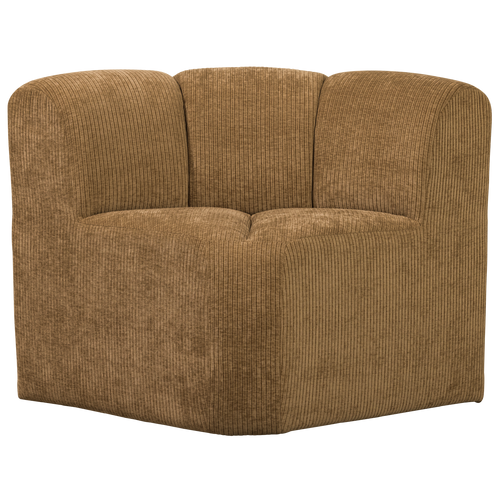 WOOOD eetbankje hoek met rugleuning Mojo - Ribstof - Honing Geel - vtwonen shop