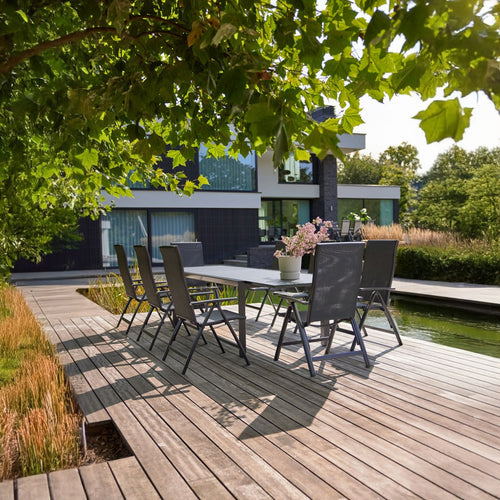 Hartman Tuinstoel Sitges - Antraciet Aluminium - Verstelbaar