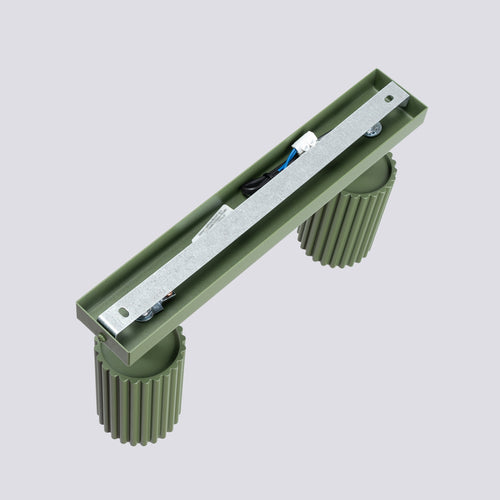 Sollux Lighting Plafondlamp KARBON 2 olijfgroen - 30x6,5x16,5cm
