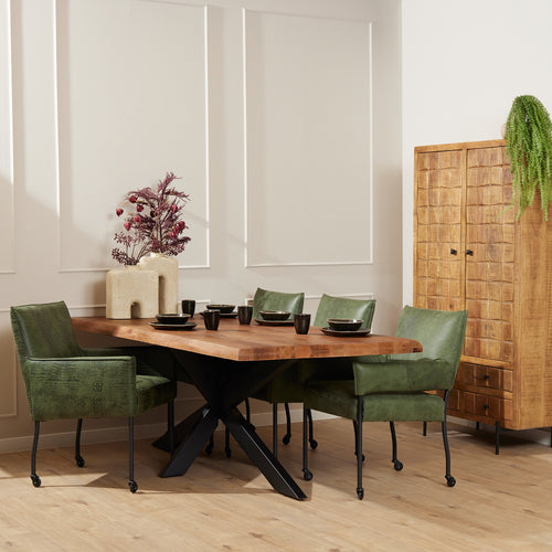 StarFurn Eettafel Boston - Rechthoek Naturel Mangohout - 180x90x76cm
