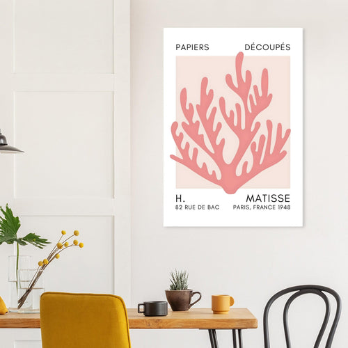 Artfulprints  Matisse – Coral harmony taupe   poster 50x70 cm