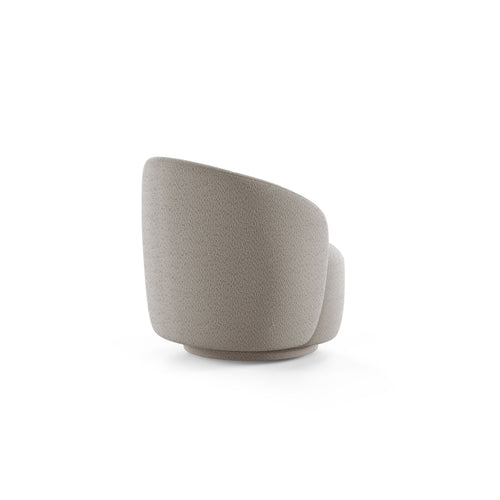 Cosmopolitan Design - Draaistoel Savona boucle lichtgrijs - 72.5x69x70.5cm
