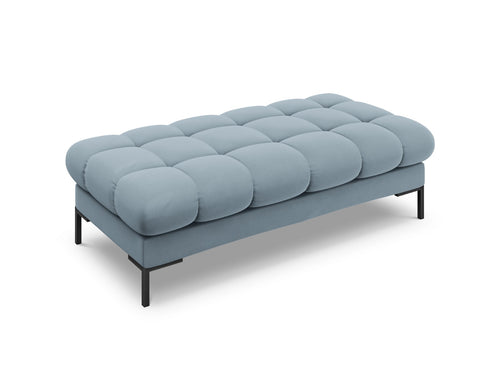 Cosmopolitan Design Bank Bali 2-zits, flueel, lichtblauw - 62x133x40cm