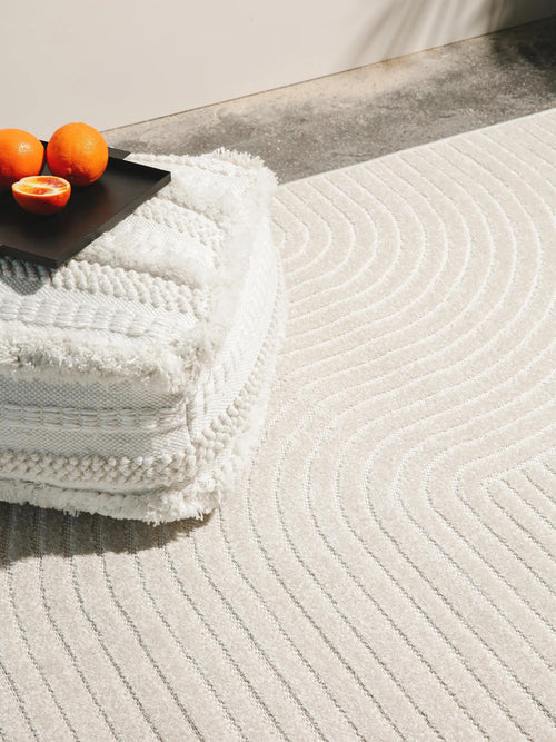 benuta binnen- en buitenkleed Mars - crème - 240x340 cm