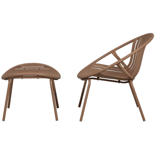 WOOOD tuin fauteuil Bruce - Metaal - Zalm Roze - 73x81x72 cm - vtwonen shop