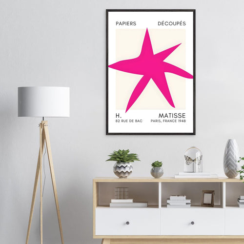 Artfulprints Poster Matisse – Star of the sea pink   - A4 21x29.7 cm - Roze