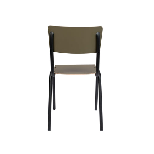 Zuiver Back To School Eetkamerstoelen  Mat Groen - Set van 4