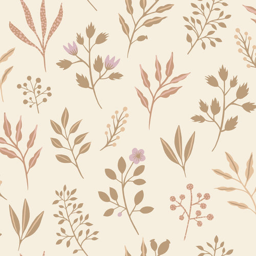 ESTAhome behang bloemmotief in Scandinavische stijl beige - 53 cm x 10.05 m - 139738