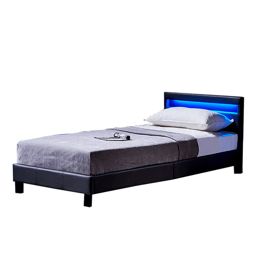Home Deluxe LED bed ASTRO donkergrijs 90 x 200 cm - vtwonen shop