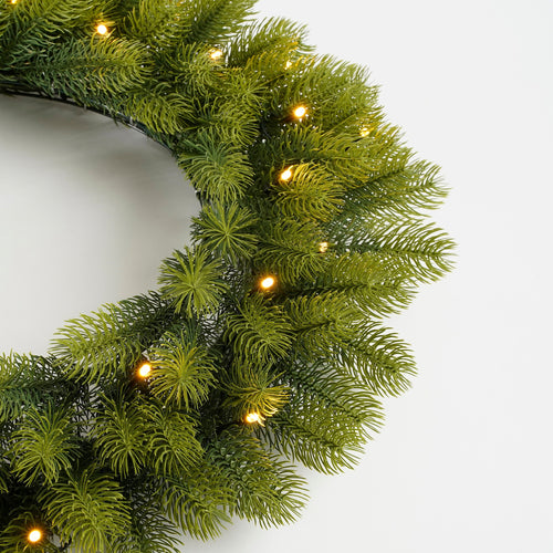 Black Box Trees Nigata Kerstkrans met LED Verlichting - Ø60 cm - Groen - vtwonen shop