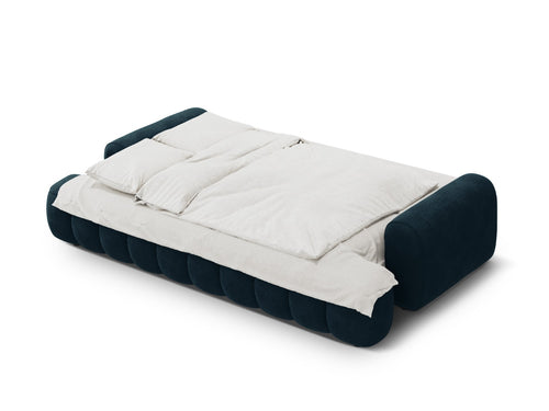 Cosmopolitan Design Slaapbank met opbergdoos Linz 4-zits, flueel diepe olie - 100x250x84cm