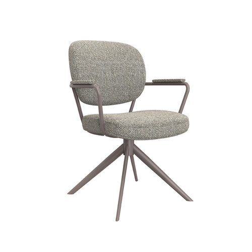 LABEL51 Eetkamerstoel Basel - Grijs/Brons - Draaibaar - vtwonen shop