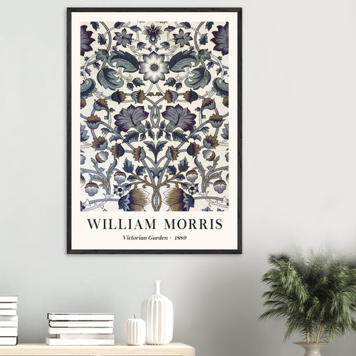 Artfulprints Poster William Morris - Victorian garden 1889   - 70x100 cm - Grijs