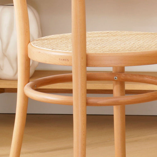 Fameg Vienna Thonet No.14 Houten Bistrostoel Naturel - Rotan Zitting - vtwonen shop