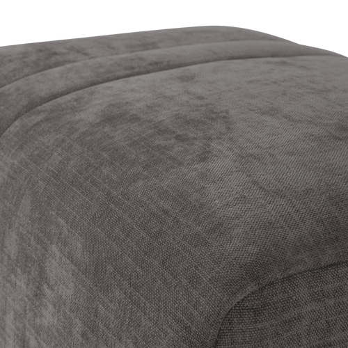 WOOOD hocker Omaire - Chenille - Grijs