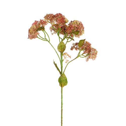 Sia Deco Sedum Blad Kunstmatig - roze en groen - H58 - vtwonen shop