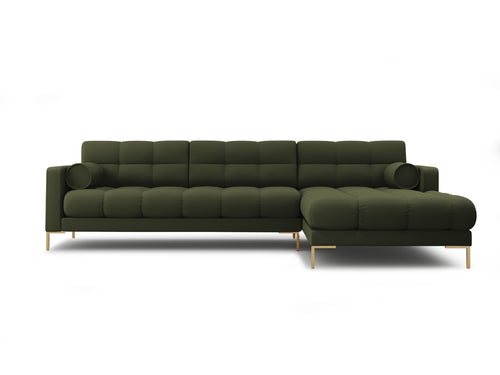 Cosmopolitan Design rechter hoekbank Bali 5-zits, structurele stof, groente - 185x293x75cm