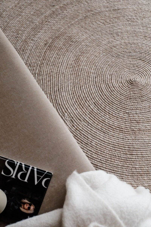 Interieur05 Rond wollen vloerkleed Gapo beige