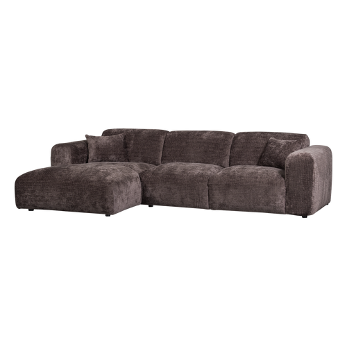 WOOOD chaise longue bank links Cloud - Chenille - Bruin - 80x280x165