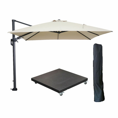 Garden Impressions zweefparasol Hawaii ecru 3x3 m incl 90 kg voet en hoes - vtwonen shop