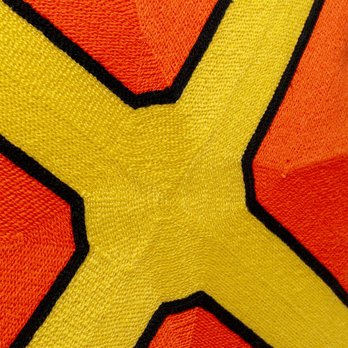 Kare Design Kussen Icon kruis oranje en geel
