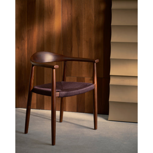 vtwonen eetkamerstoelen Embrace - Beukenhout - Donkerbruin - Set van 6