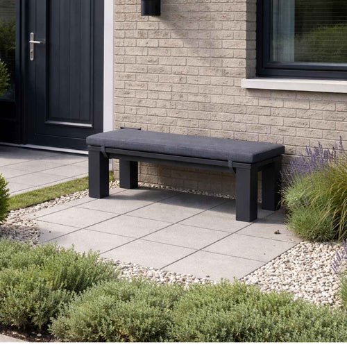 Garden Impressions Cube tuinbank 115 cm aluminium met kussen