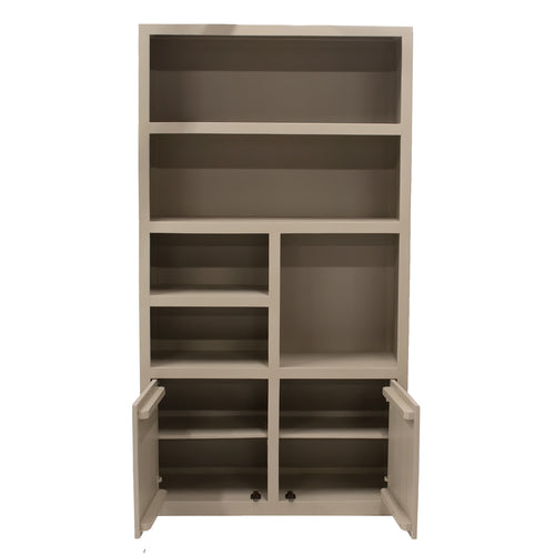 Giga Meubel Wandkast Xander - Hardhout/Hout - Beige - 120x45x220cm - vtwonen shop