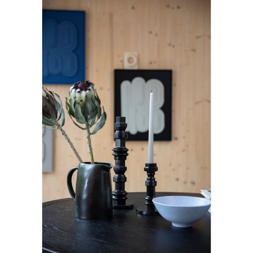 Zuiver Totem Kandelaar M Zwart - vtwonen shop