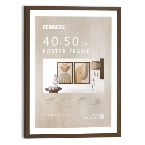 Reinders Wissellijst Walnoot mdf poster 40x50