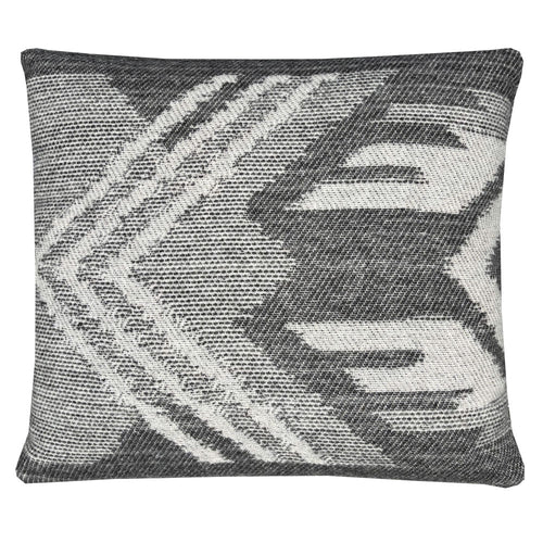 Malagoon kussen Mochica ornament - anthraciet - 45x45cm