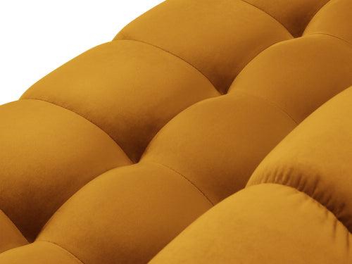 Cosmopolitan Design Panoramische bank Bali 7-zits, flueel, geel - 185x383x75cm