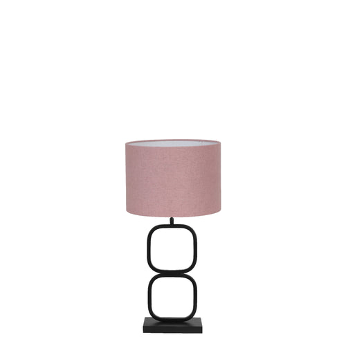 Light & Living tafellamp Lutika/Livigno - zwart, roze - 30x30x67cm