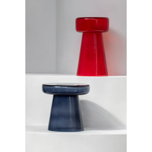 Leitmotiv bijzettafel Corcho - rood - 30x30x50cm