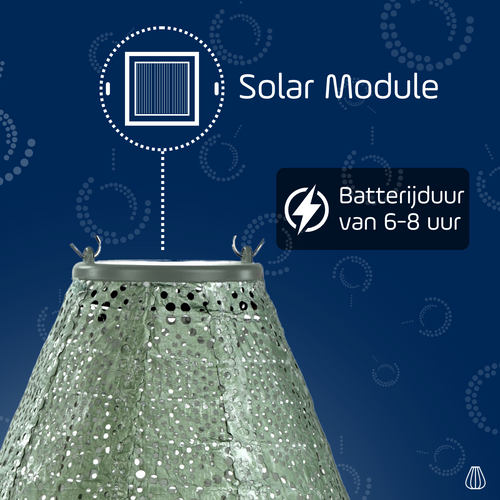 Lumiz solar lampion - sage green set - 4 stuks