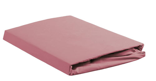 Ambiante hoeslaken Cotton Uni HL - 90x200 cm - roze