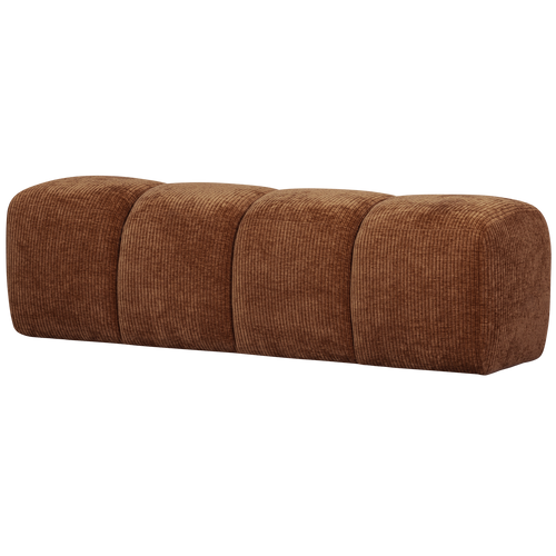 WOOOD bankje 160 cm Mojo - Ribstof - Roest Bruin - 49x160x45 cm - vtwonen shop