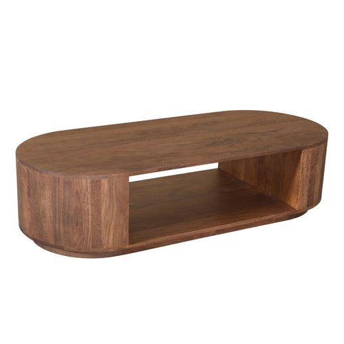 DÉJA Living Salontafel Ashley - Ovaal Donkerbruin Hout - 140x60x35cm