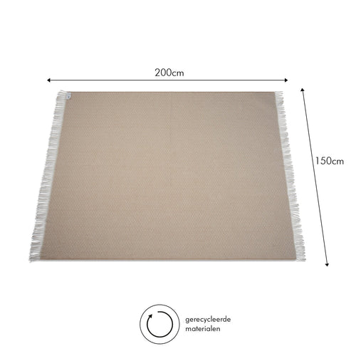 Atmooz plaid Solance - zand - 150 x 200 cm