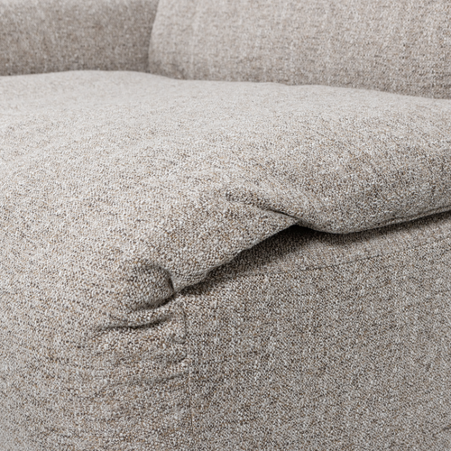 WOOOD 1-zits met arm links Baggy - Geweven Stof - Naturel - 81x114x101