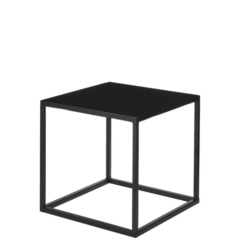 Mica Decorations Goa Bijzettafel - Set van 2 - L35 x B35 x H33 cm - Metaal - Zwart
