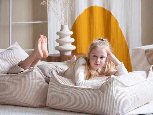 Wigiwama Vierkante Poef - Wit - vtwonen shop