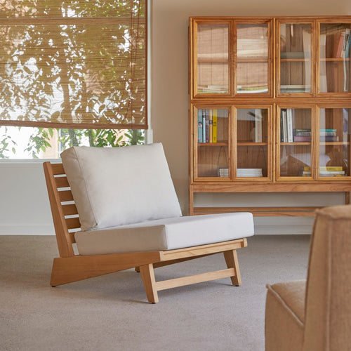 Tikamoon Fauteuil van massief teakhout - Wit - vtwonen shop