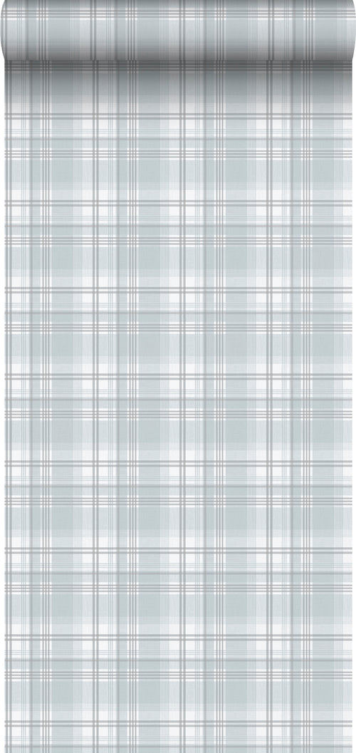 Sanders & Sanders behang ruiten lichtblauw en grijs - 53 cm x 10.05 m - 640717