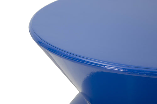 Mauro Ferretti Bijzettafel - ø37,5x45 cm - Glanzend blauw