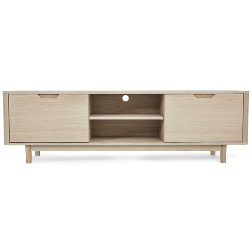 Furnhouse tv-meubel Nyborg - Witte olie - MDF, Eikenfineer - 45x180x52